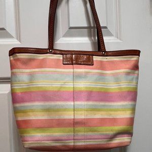 Coach Pastel Rainbow tote F13552